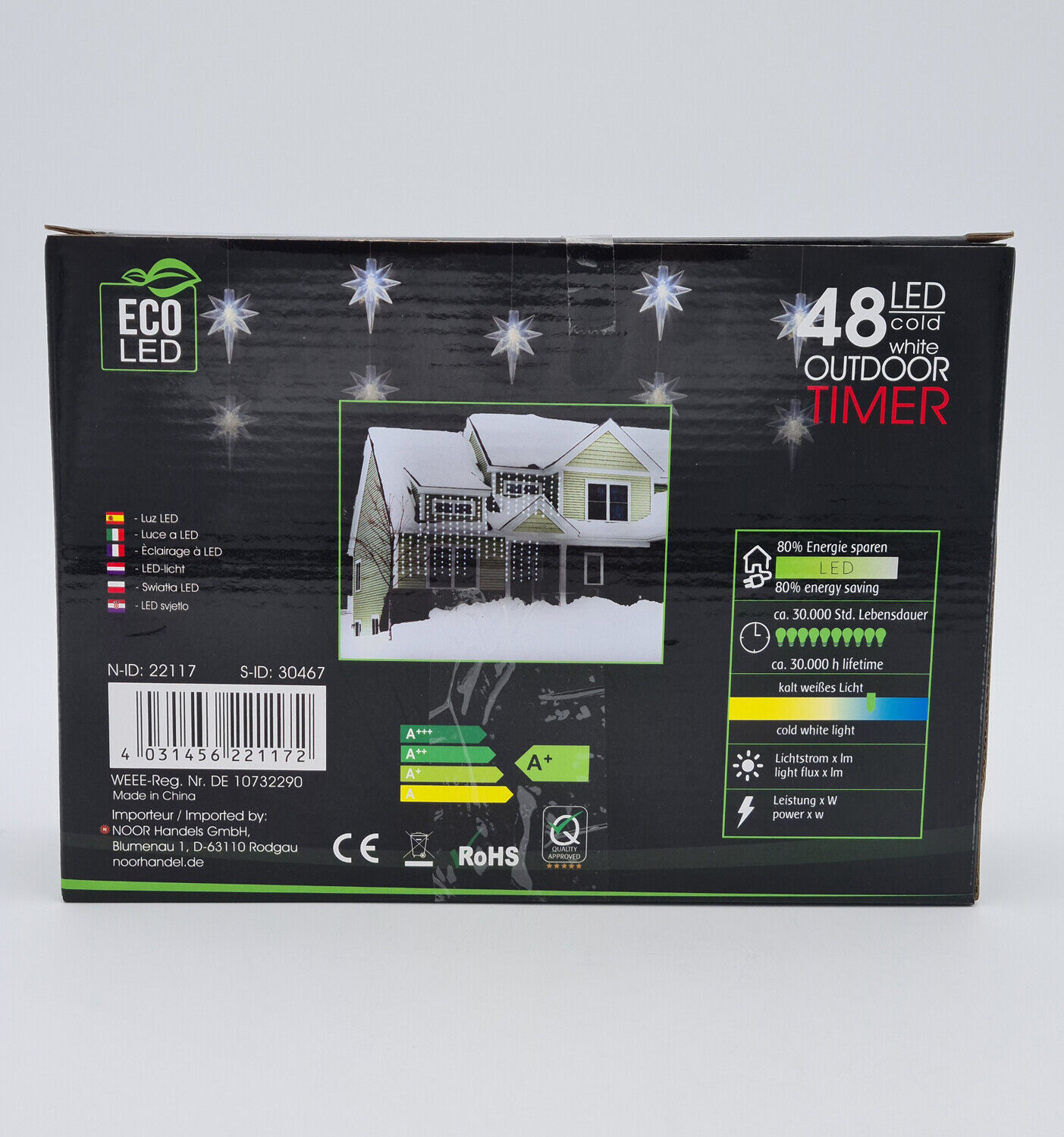 ECO LED Lichtervorhang Lichterkette Polarstern OUTDOOR Weihnachtsdeko ECO LED Lichtervorhang Lichterkette Polarstern OUTDOOR Weihnachtsdeko