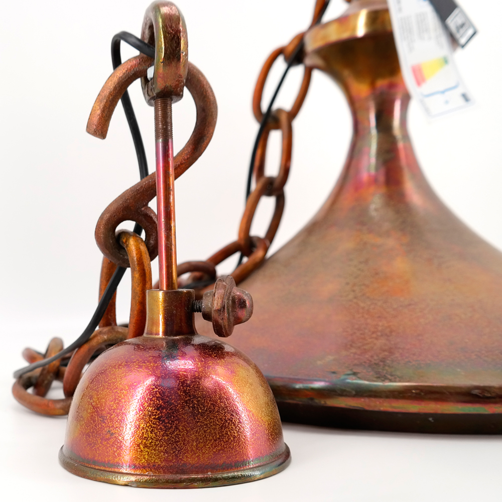 Deckenleuchte Hängeleuchte von PTMD Lampe Ø46x42 cm Kupferlook Aluminium Deckenleuchte Hängeleuchte von PTMD Lampe Ø46x42 cm Kupferlook Aluminium