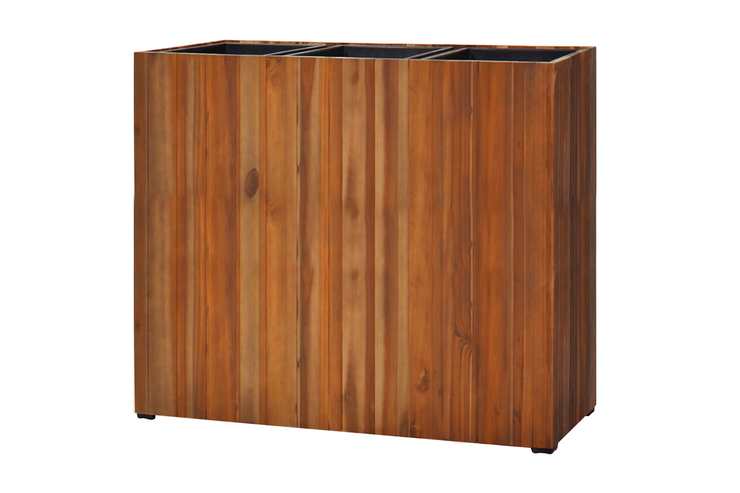 Pflanzgefäß Colorado 4 Pflanzkasten Blumenkasten Akazienholz 93x33x72 cm mit Einsatz Pflanzgefäß Colorado 4 Pflanzkasten Blumenkasten Akazienholz 93x33x72 cm mit Einsatz