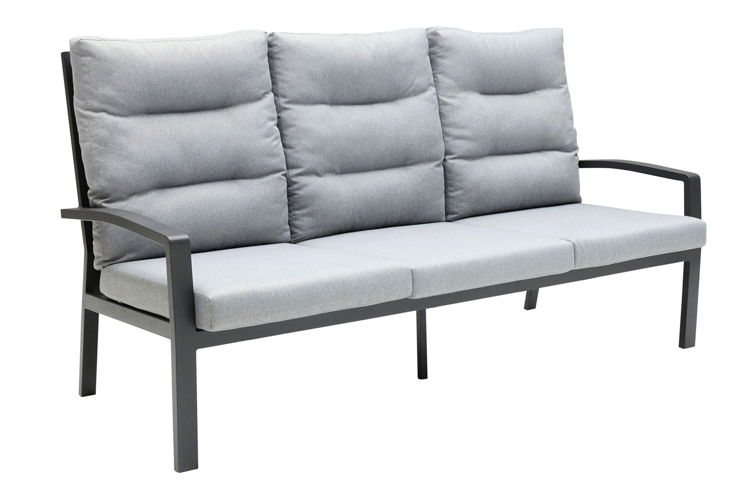 Loungesofa Burundi 3-Sitzer 210cm Gartensofa mit Polster Anthrazit