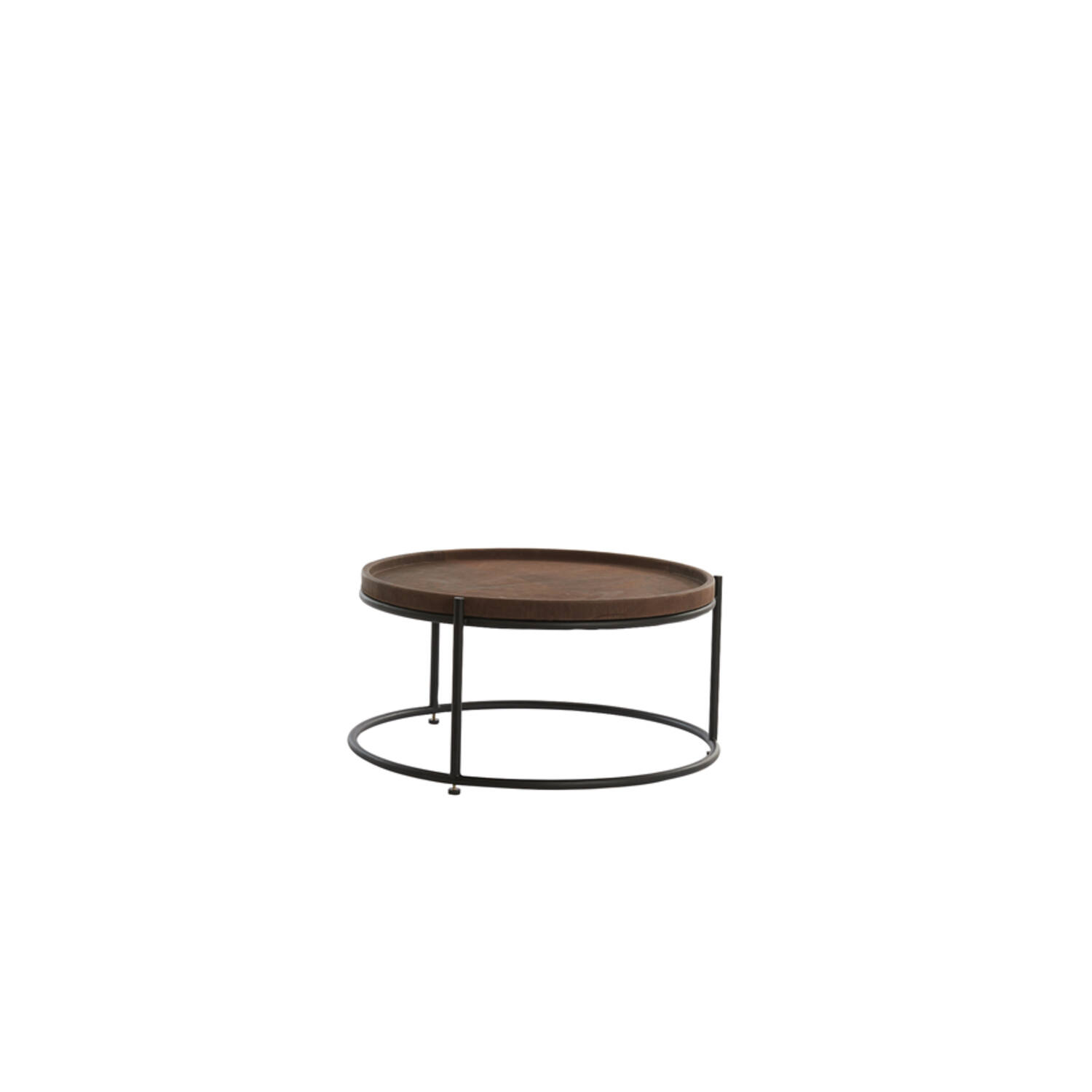 Couchtisch 2er Set JAIRO von Light & Living Wohnzimmertisch Leder braun+schwarz