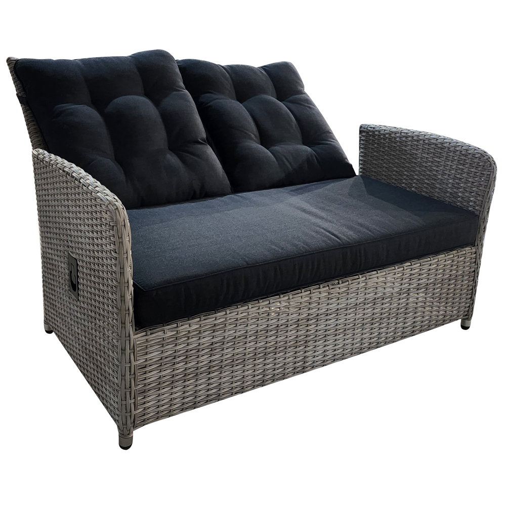 Lounge Set 4-tlg. Bilbao Garten Sitzgruppe mit Tisch Loungegarnitur Grau Lounge Set 4-tlg. Bilbao Garten Sitzgruppe mit Tisch Loungegarnitur Grau