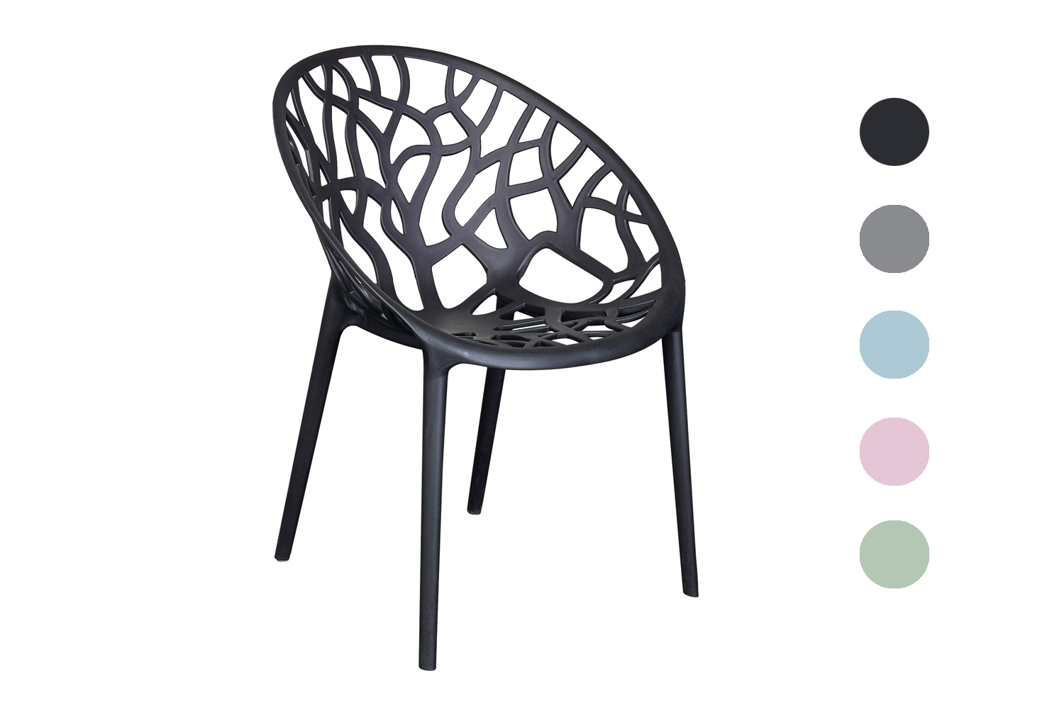 Stapelstuhl Bilby Gartenstuhl Bistrostuhl Kunststoffstuhl Schwarz