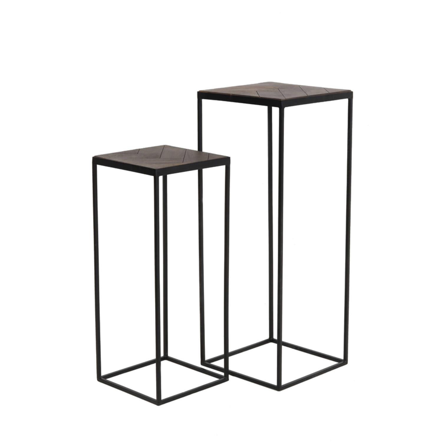 Beistelltisch Säule CHISA von Light & Living 2er Set Couchtisch Mangoholz