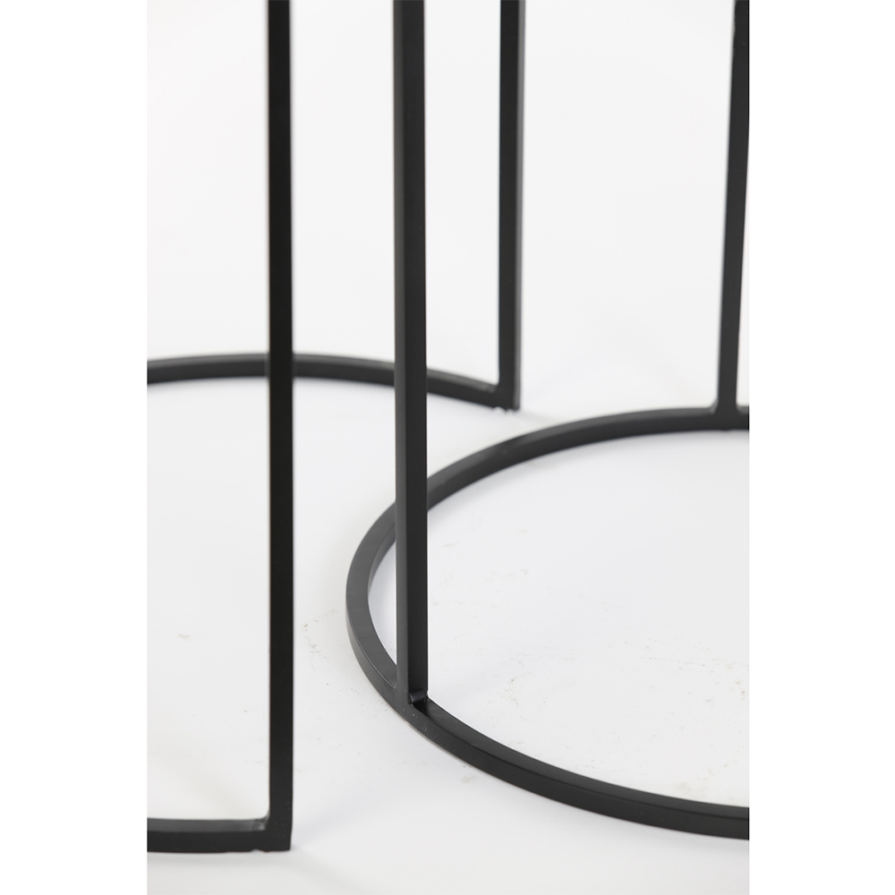 Beistelltisch Säule PRIMO von Light & Living 2er Set Schwarz-Bronze