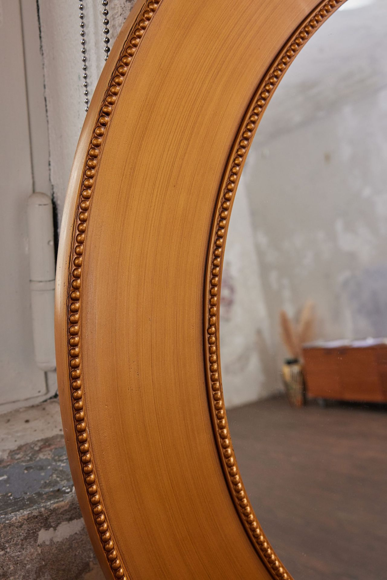 Wandspiegel »Antik« Ø90 cm gold im Landhaus-Stil rund XL Flurspiegel