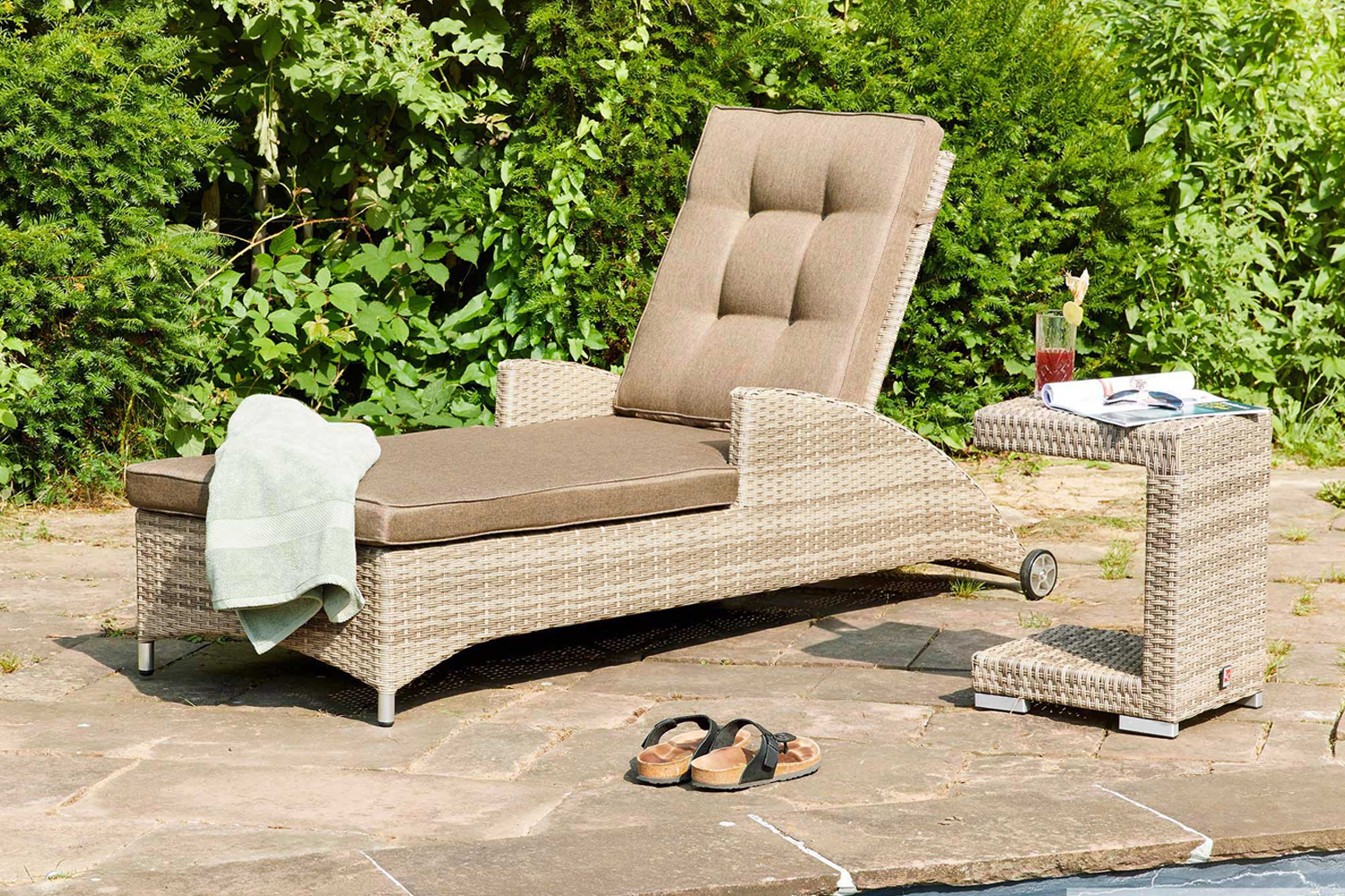 Gartenliege Topeka Sonnenliege Relaxliege Natur