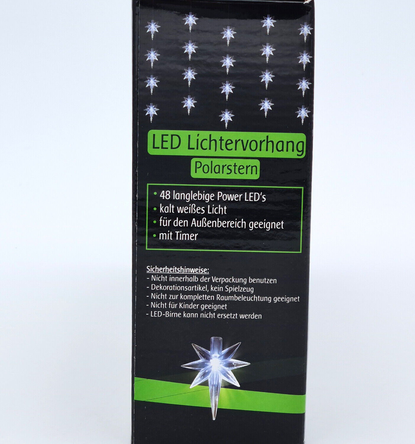 ECO LED Lichtervorhang Lichterkette Polarstern OUTDOOR Weihnachtsdeko