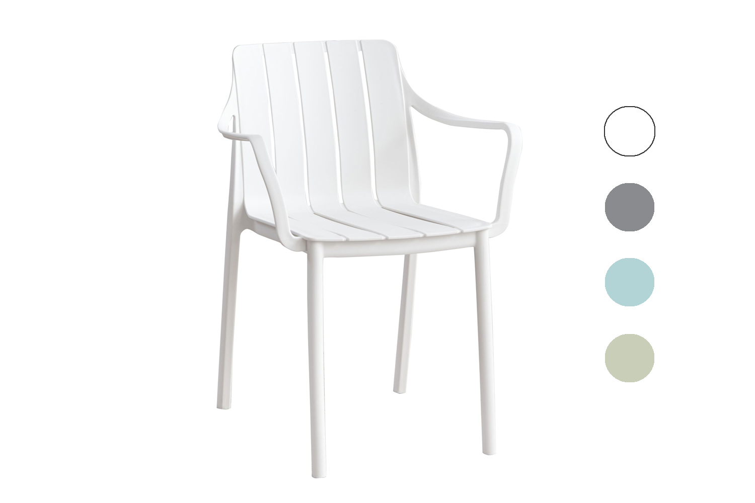 Stapelstuhl Ecuador Gartenstuhl Bistrostuhl Kunststoffstuhl Weiß