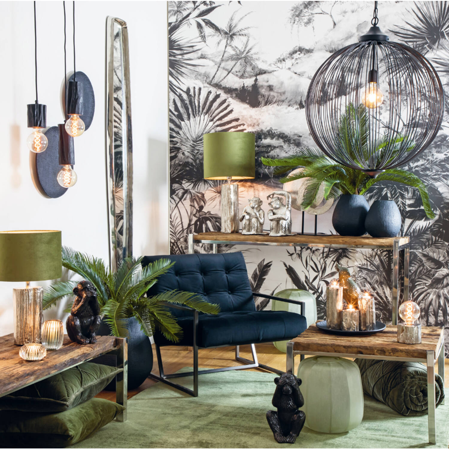 Dekovase Vase JAKE von Light & Living Blumenvase Bodenvase Matt Schwarz Ø39,5x41 cm Dekovase Vase JAKE von Light & Living Blumenvase Bodenvase Matt Schwarz Ø39,5x41 cm