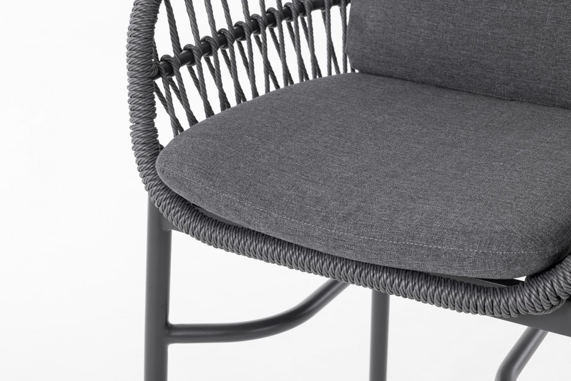 Barstuhl Balu Gartenstuhl mit Sitz-und Rückenkissen anthrazit Aluminium/Rope Barstuhl Balu Gartenstuhl mit Sitz-und Rückenkissen anthrazit Aluminium/Rope