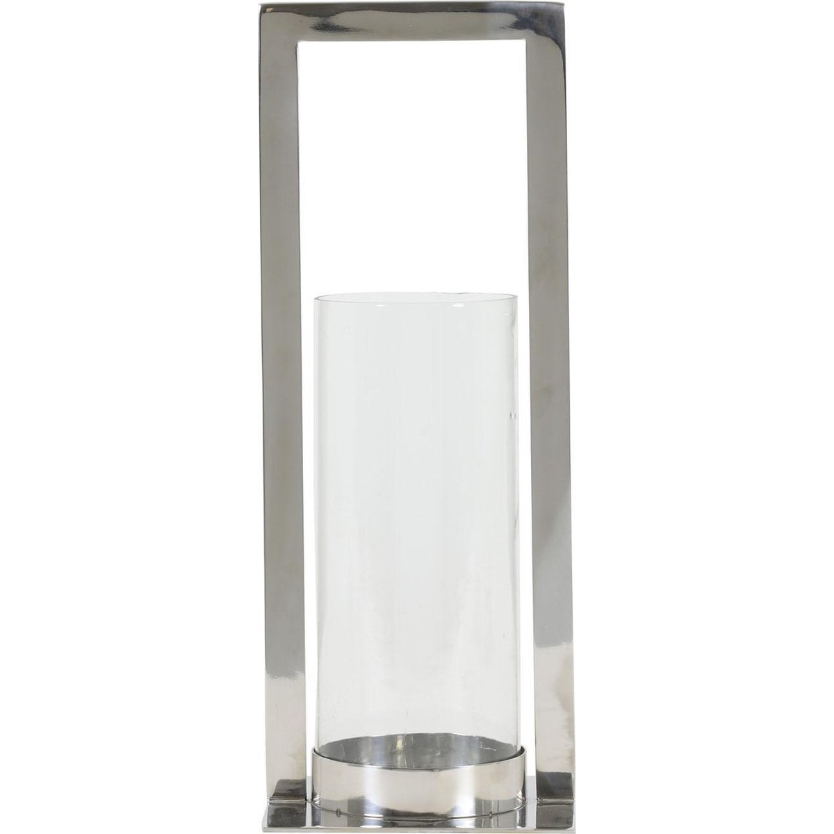 Laterne Windlicht mit Henkel JELCO von Light & Living Kerzenhalter 15x40 cm Nickel/Glas