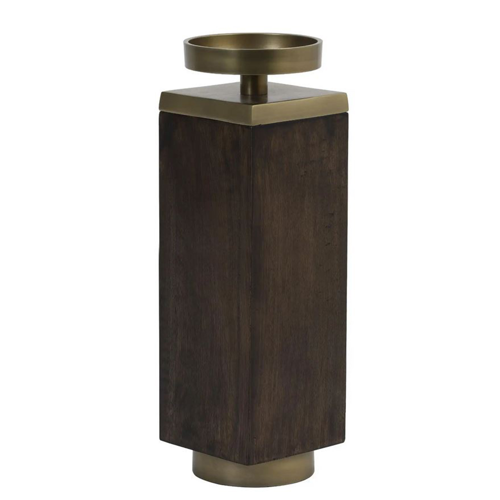 Kerzenständer BURATA von Light & Living Kerzenhalter 12x12x38 cm Braun/Bronze