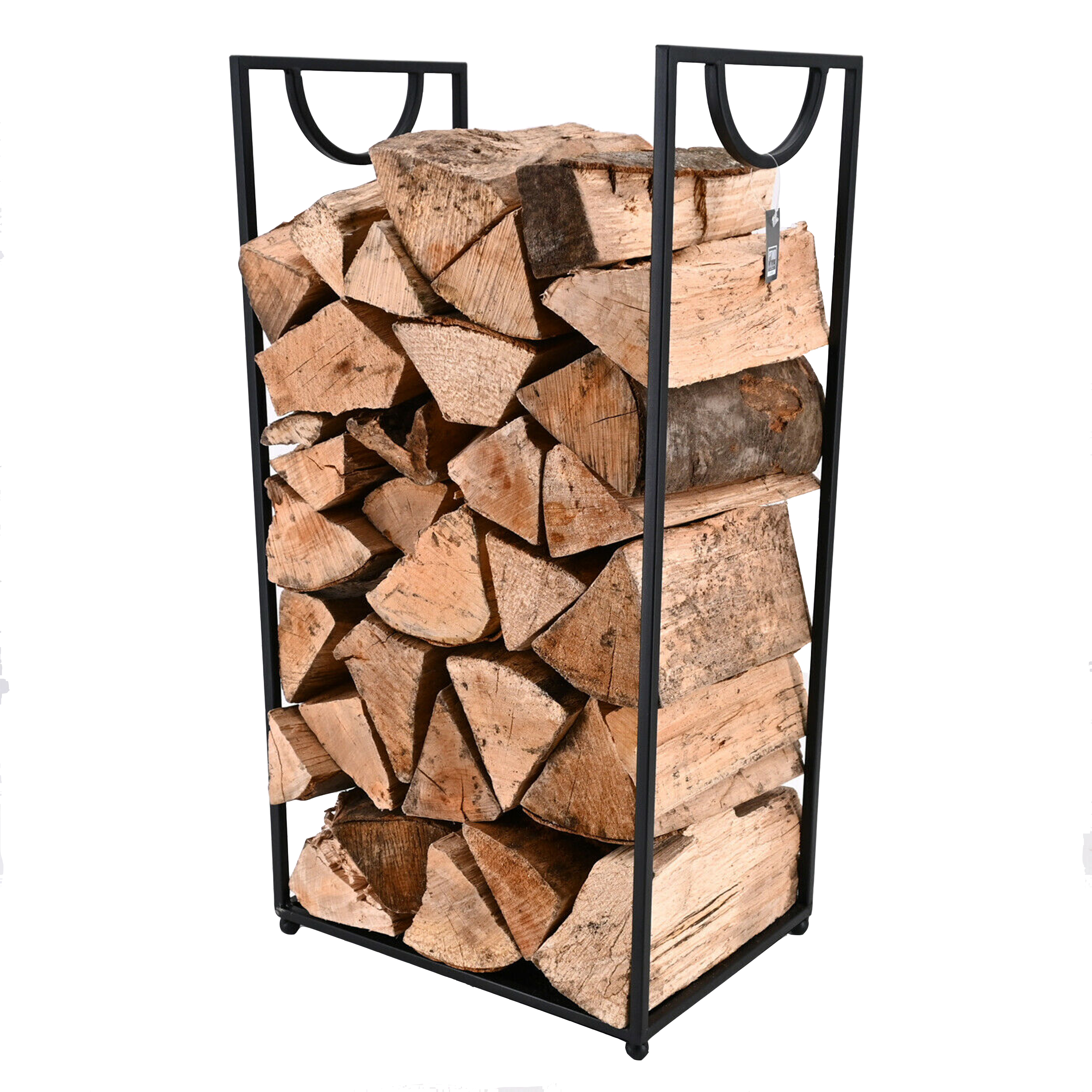 Kaminholzständer von PTMD Kamin-Holz-Regal Holzscheitregal Schwarz Metall