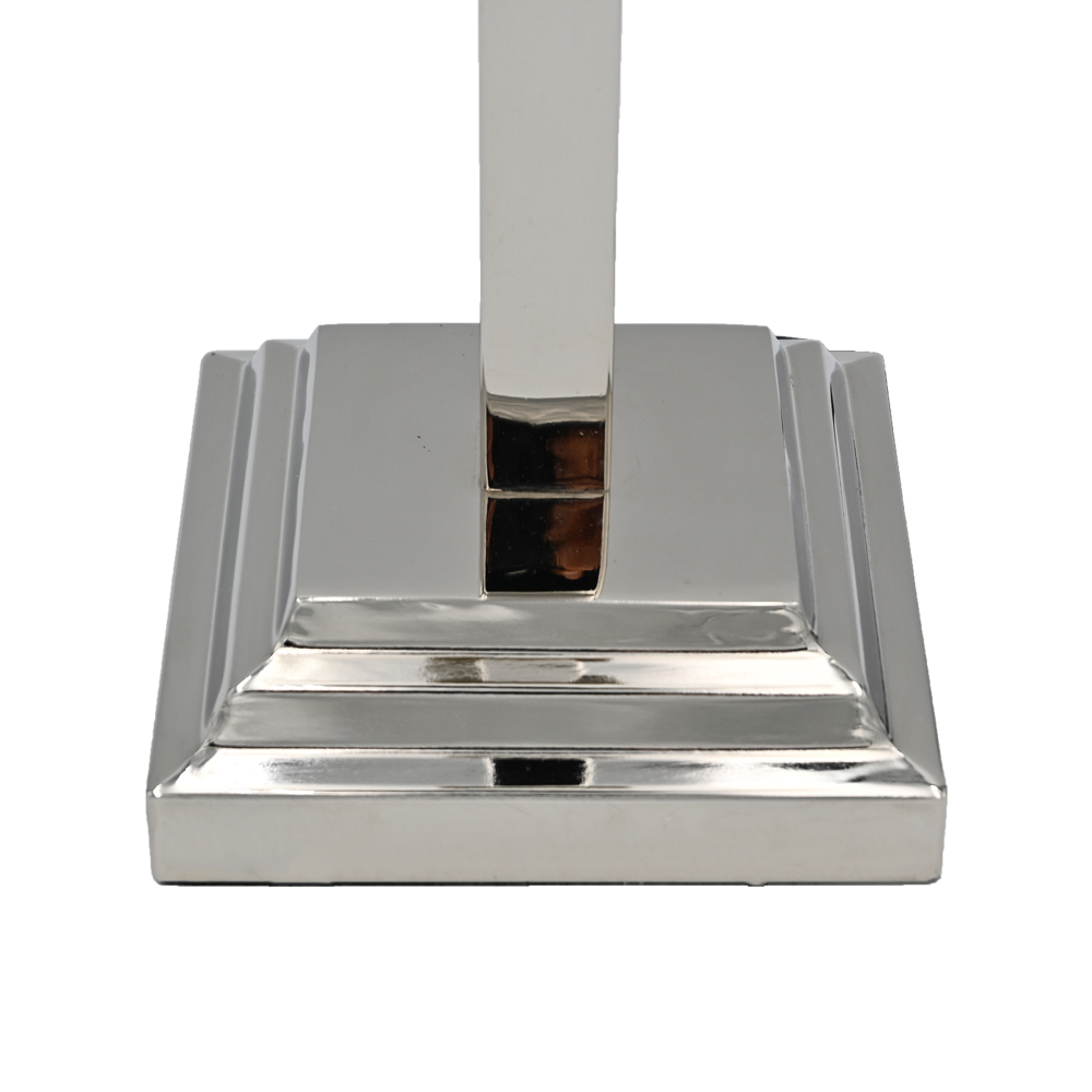 Tischleuchte Lampenfuß RASMUS 14,5x14,5x56 cm Tischlampe Lampe Silber Tischleuchte Lampenfuß RASMUS 14,5x14,5x56 cm Tischlampe Lampe Silber