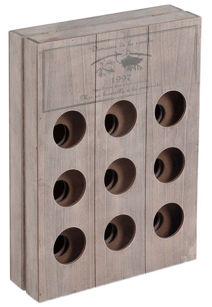 Weinregal für 18 Flaschen Wein Regal Holzoptik Weinflaschenregal Shabby Chic