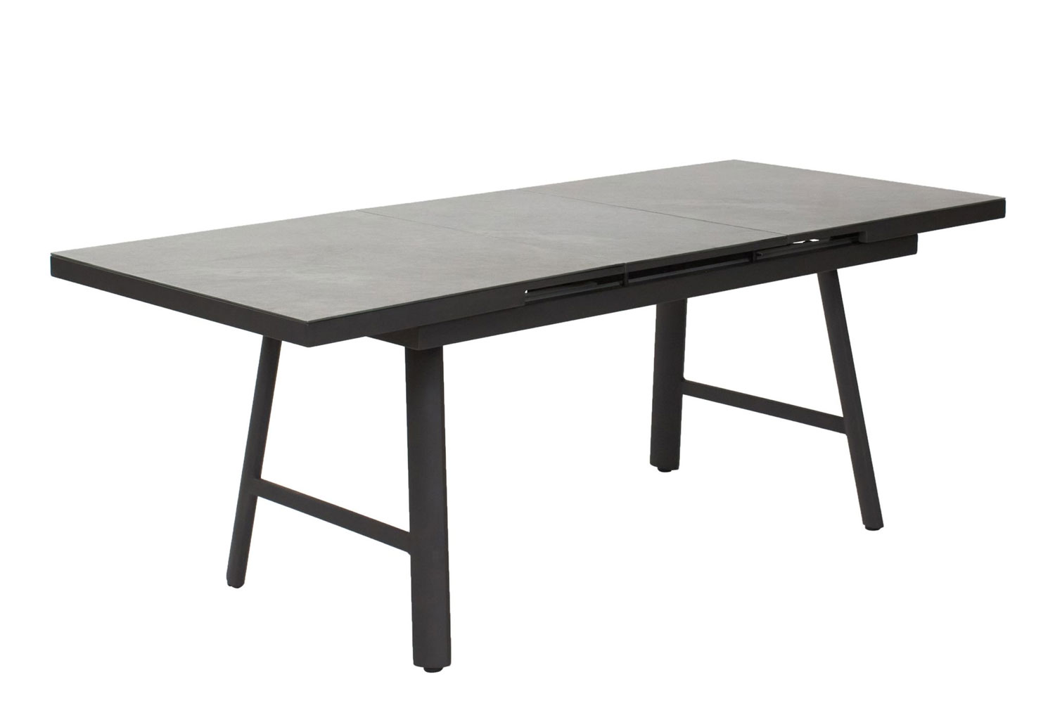 Gartentisch Burundi Ausziehtisch mit Synchronauszug 160/210x90x77,5 cm Keramik Anthrazit