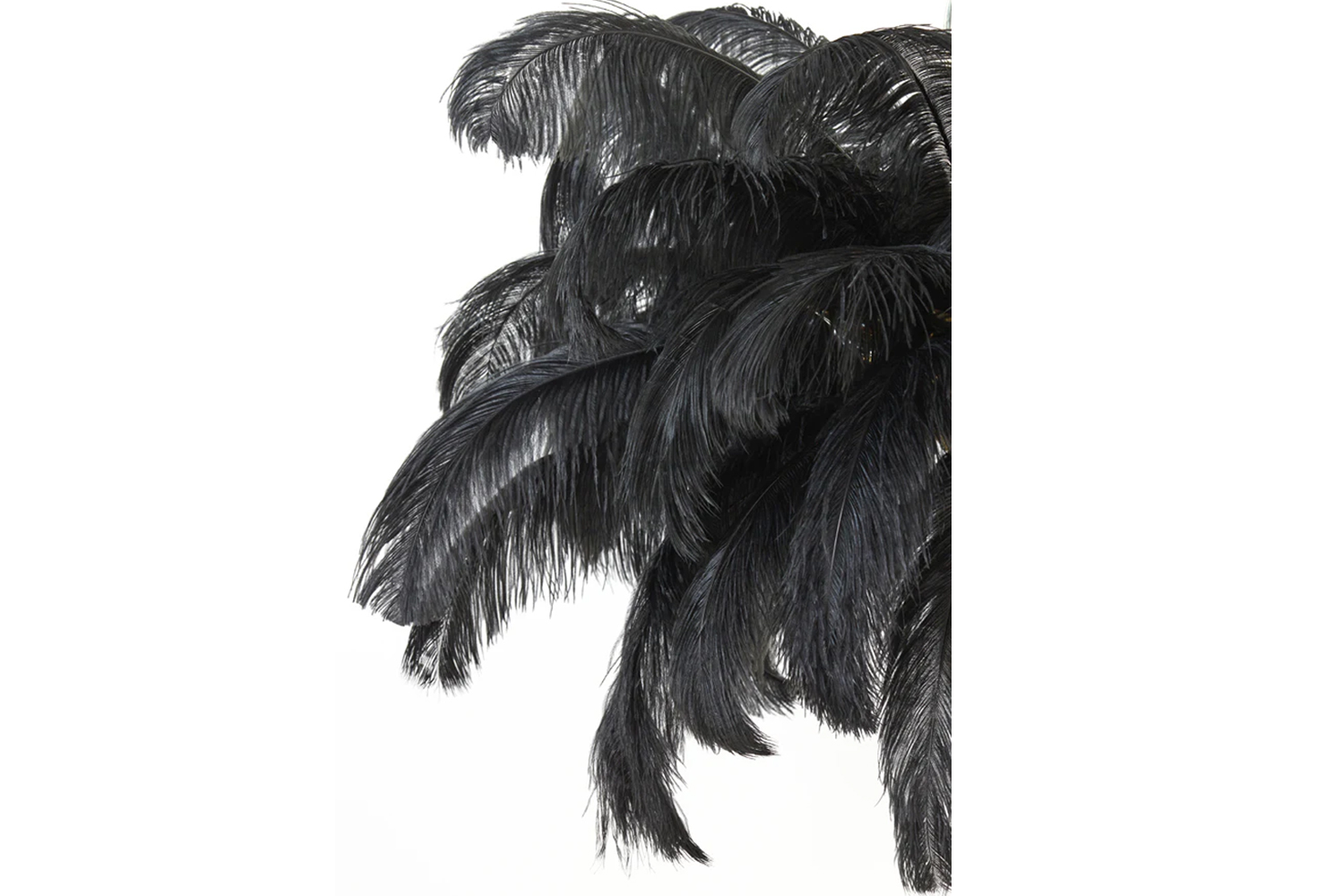 Deckenleuchte Hängeleuchte FEATHER von Light & Living Federn Ø80x80 cm Schwarz