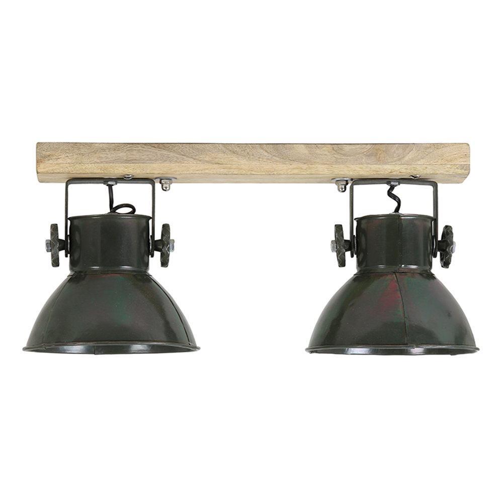 Deckenleuchte ELAY von Light & Living Lampe Holz-Armeegrün 45x18x25 cm