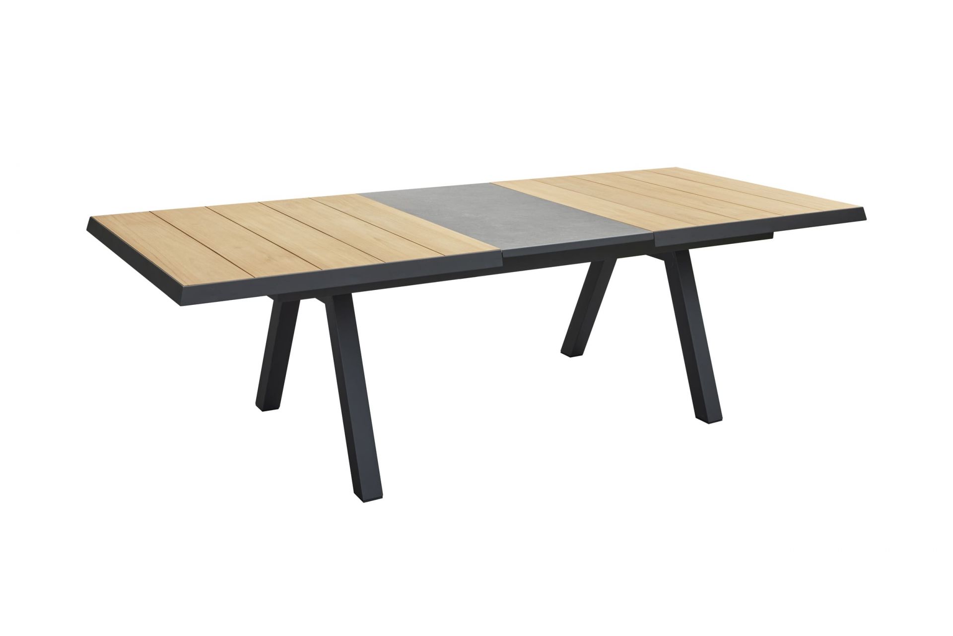 Gartentisch Texas Ausziehtisch mit Synchronauszug Teakholz 200/260x100cm Gartentisch Texas Ausziehtisch mit Synchronauszug Teakholz 200/260x100cm