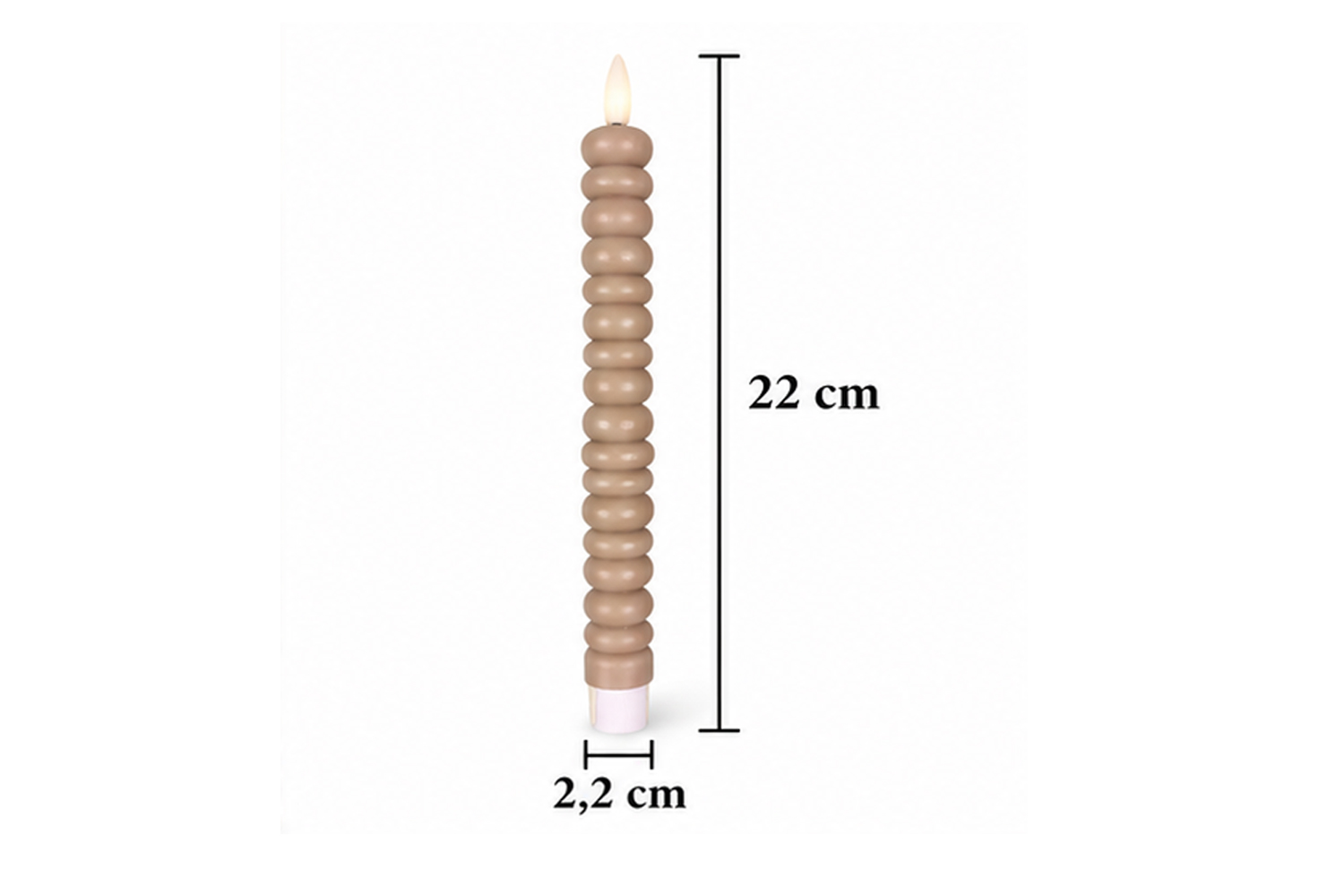 0017533-led-stabkerzen-echtwachs-dinnerkerze-beige_3.jpg LED-Stabkerzen 2er Set Ø2,2x22 cm Dinnerkerze Timer Beige