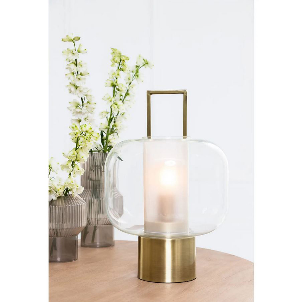 Tischleuchte von Light & Living ARTUROS Ø23 x 36 cm Lampe Glas Bronze Tischleuchte von Light & Living ARTUROS Ø29,5 x 46 cm Lampe Glas Bronze