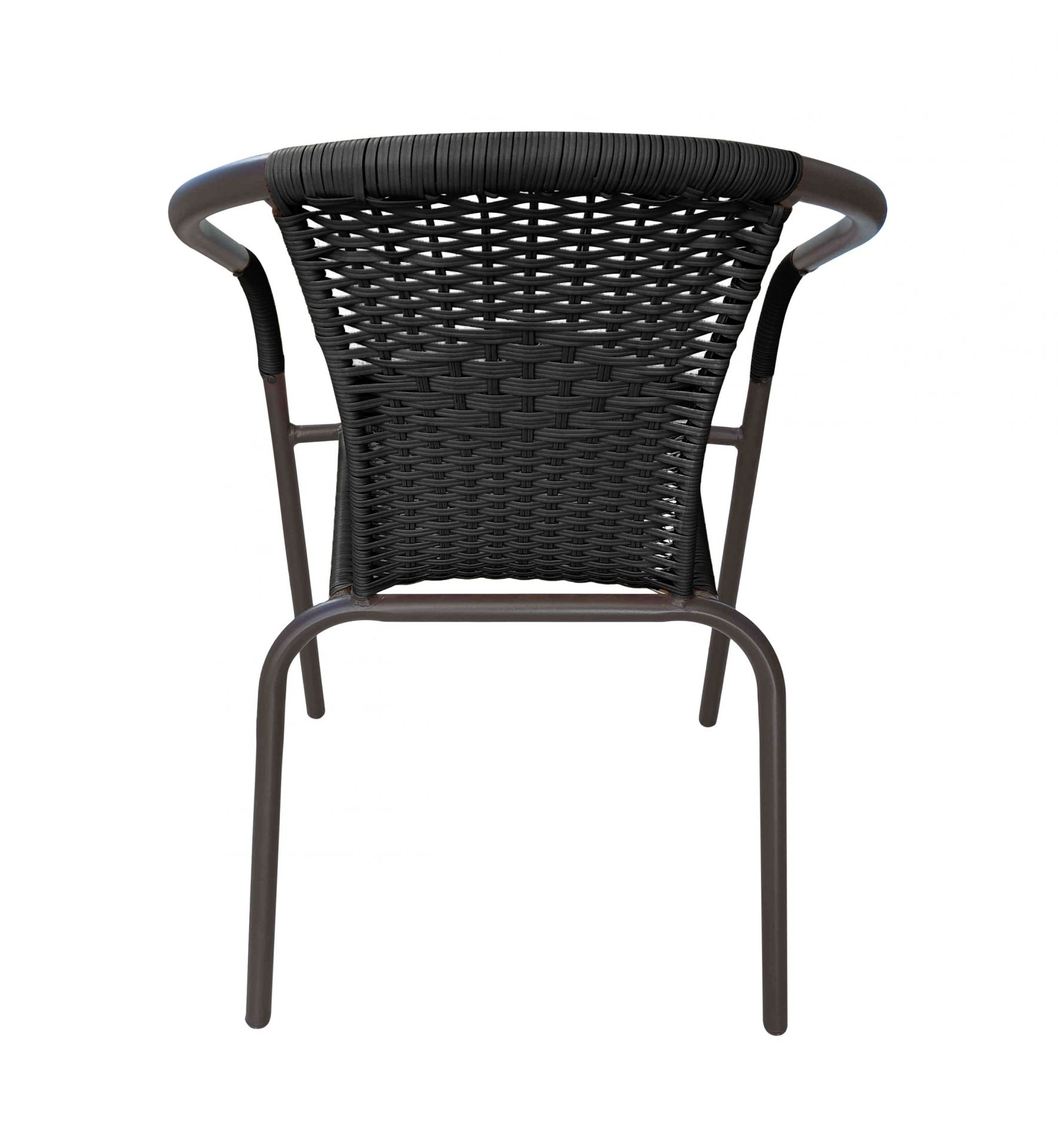 Stapelstuhl Ibiza Gartenstuhl Bistrostuhl Armlehnstuhl braun/schwarz