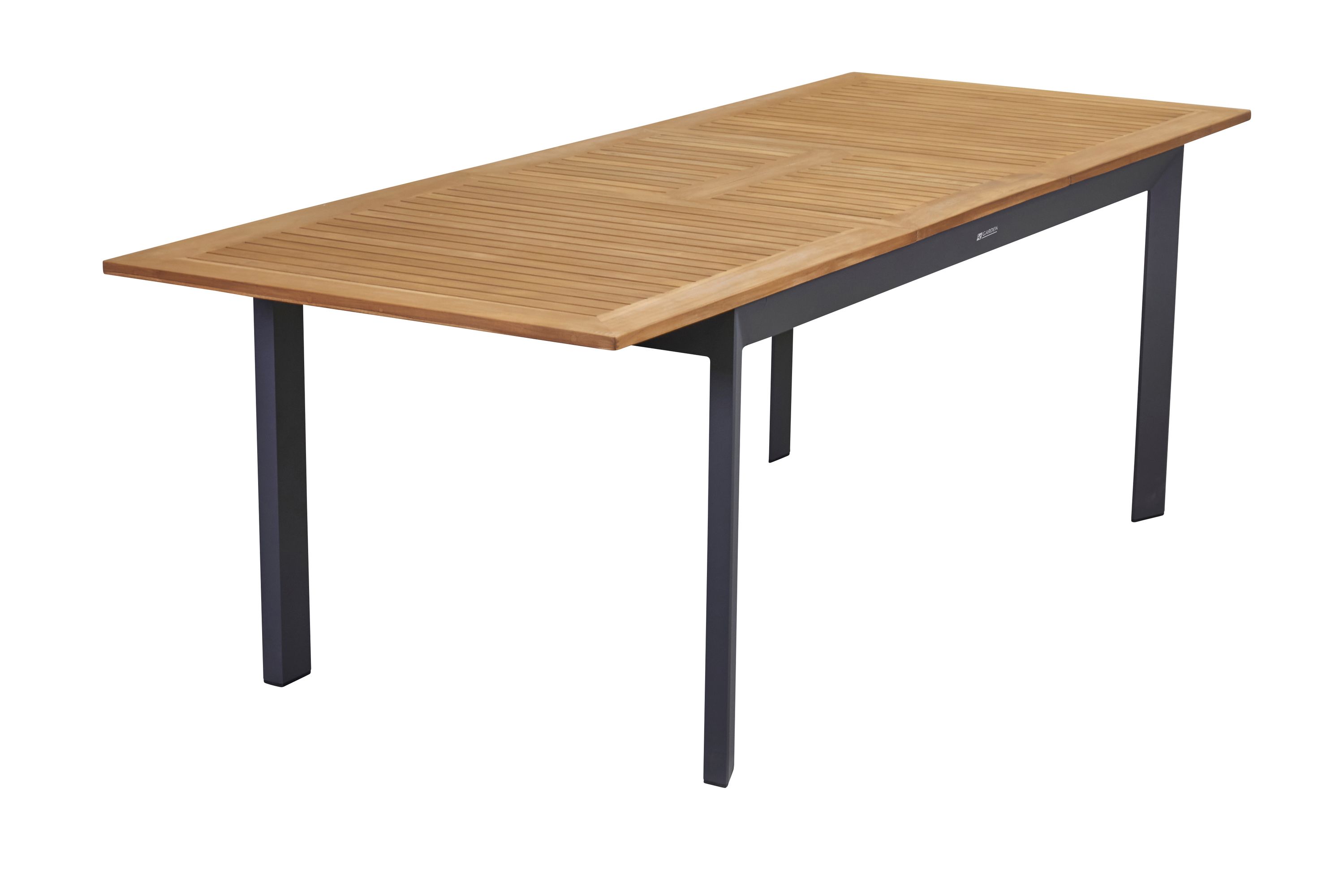 Ausziehtisch Gartentisch New Jersey Esstisch Terassentisch anthrazit/Teak 180/240x90 cm