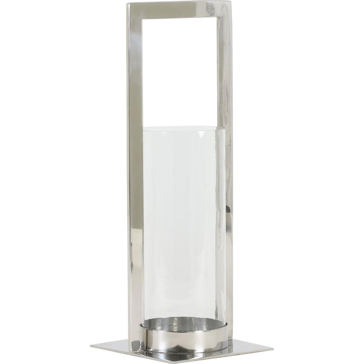 Laterne Windlicht mit Henkel JELCO von Light & Living Kerzenhalter 15x40 cm Nickel/Glas