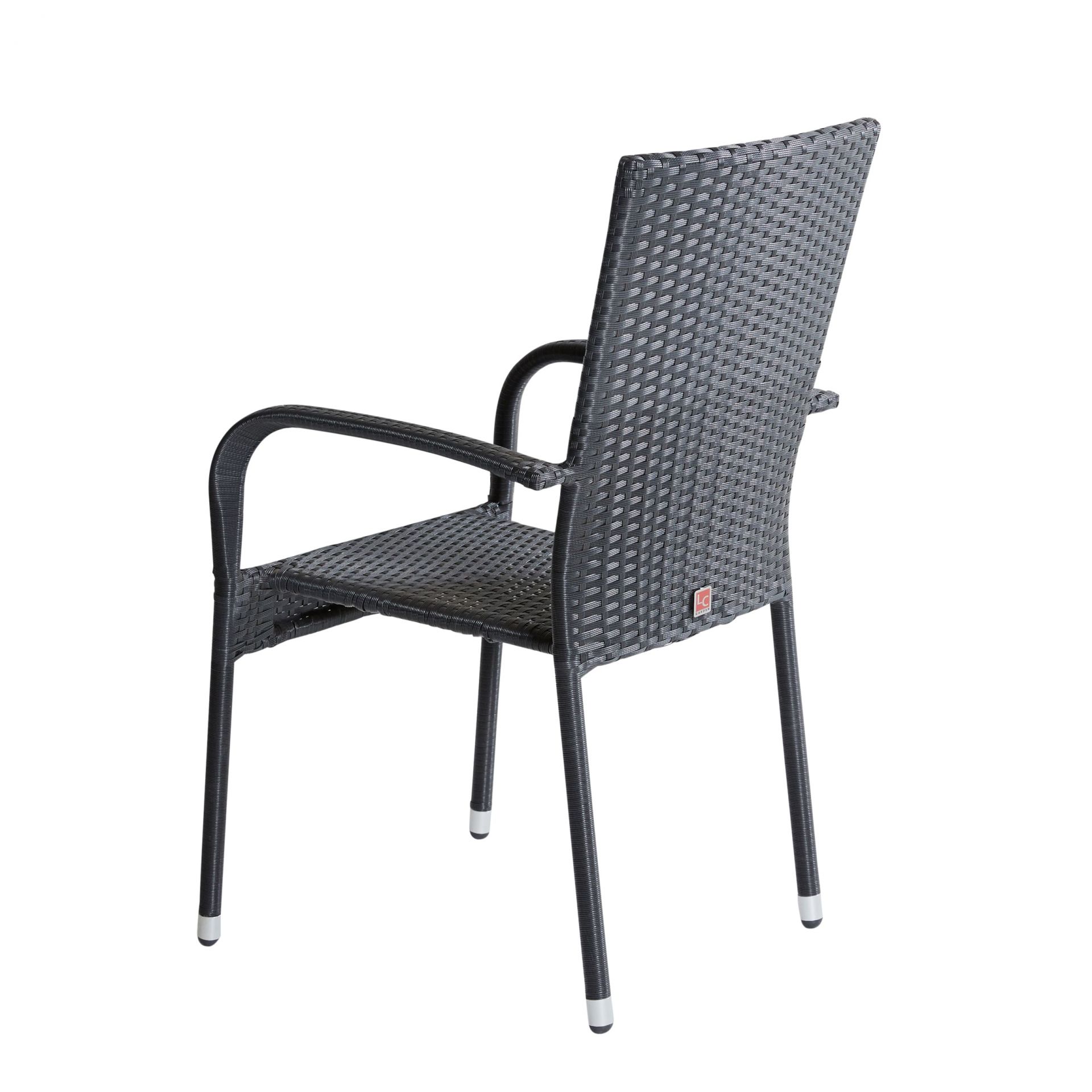 Stapelstuhl Balkonstuhl Oslo Armlehnstuhl Gartenstuhl Polyrattan schwarz Stapelstuhl Balkonstuhl Oslo Armlehnstuhl Gartenstuhl Polyrattan schwarz