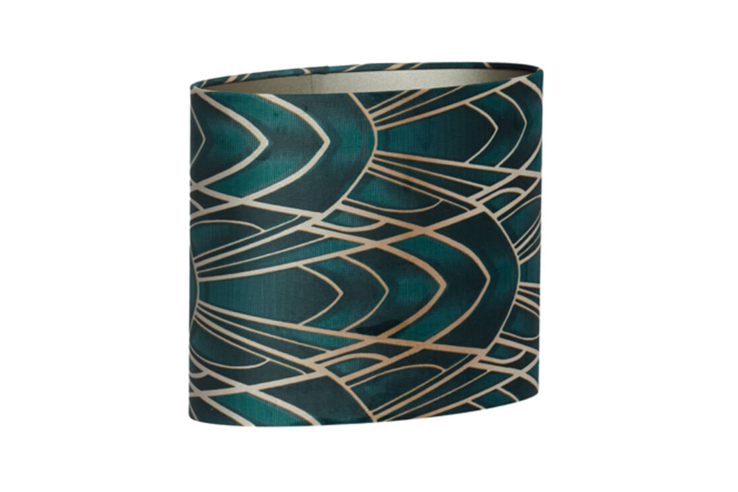 Lampenschirm Zylinder TIARA von Light & Living Grün oval 38x17,5x28 cm