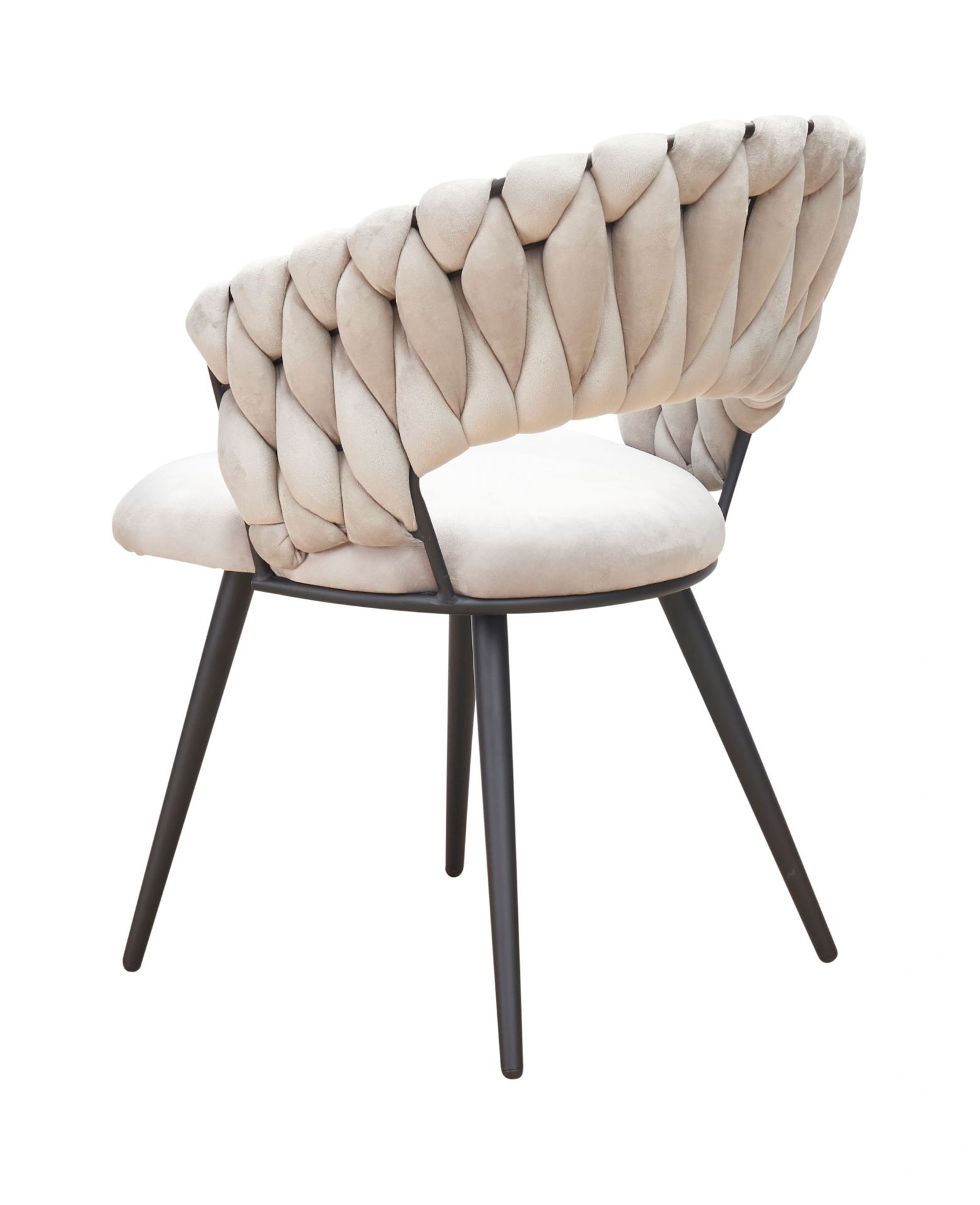 Esszimmerstuhl Liv Flechtoptik Samt Grau Armlehnenstuhl Designerstuhl Esszimmerstuhl Liv Flechtoptik Samt Grau Armlehnenstuhl Designerstuhl