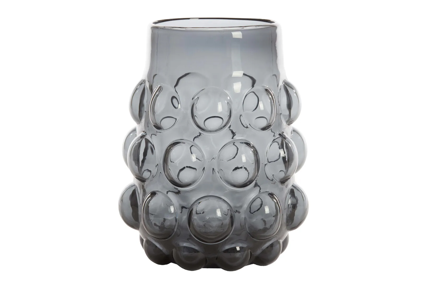 Dekovase Vase HAROA von Light & Living Blumenvase Ø24x30 cm Glas Rauchgrau