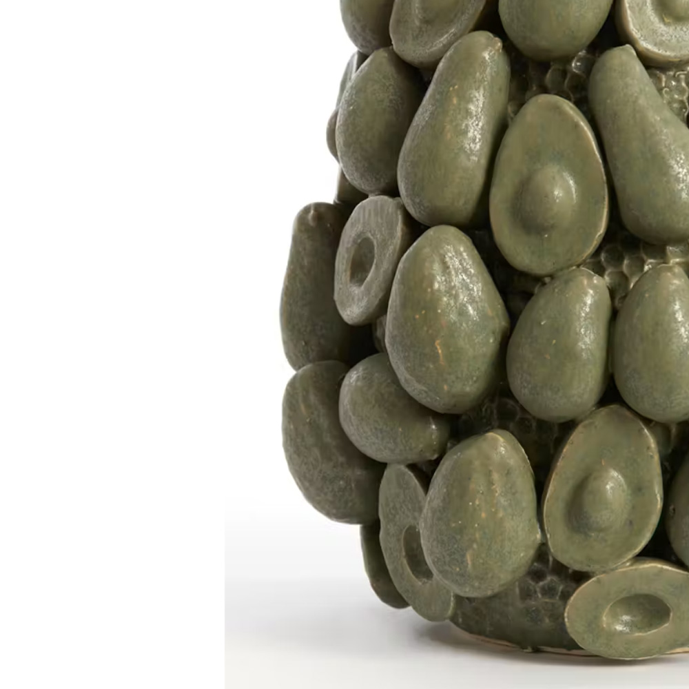 Dekovase Vase AVOCADO von Light & Living Bodenvase Ø33x37,5 cm Keramik Olivgrün
