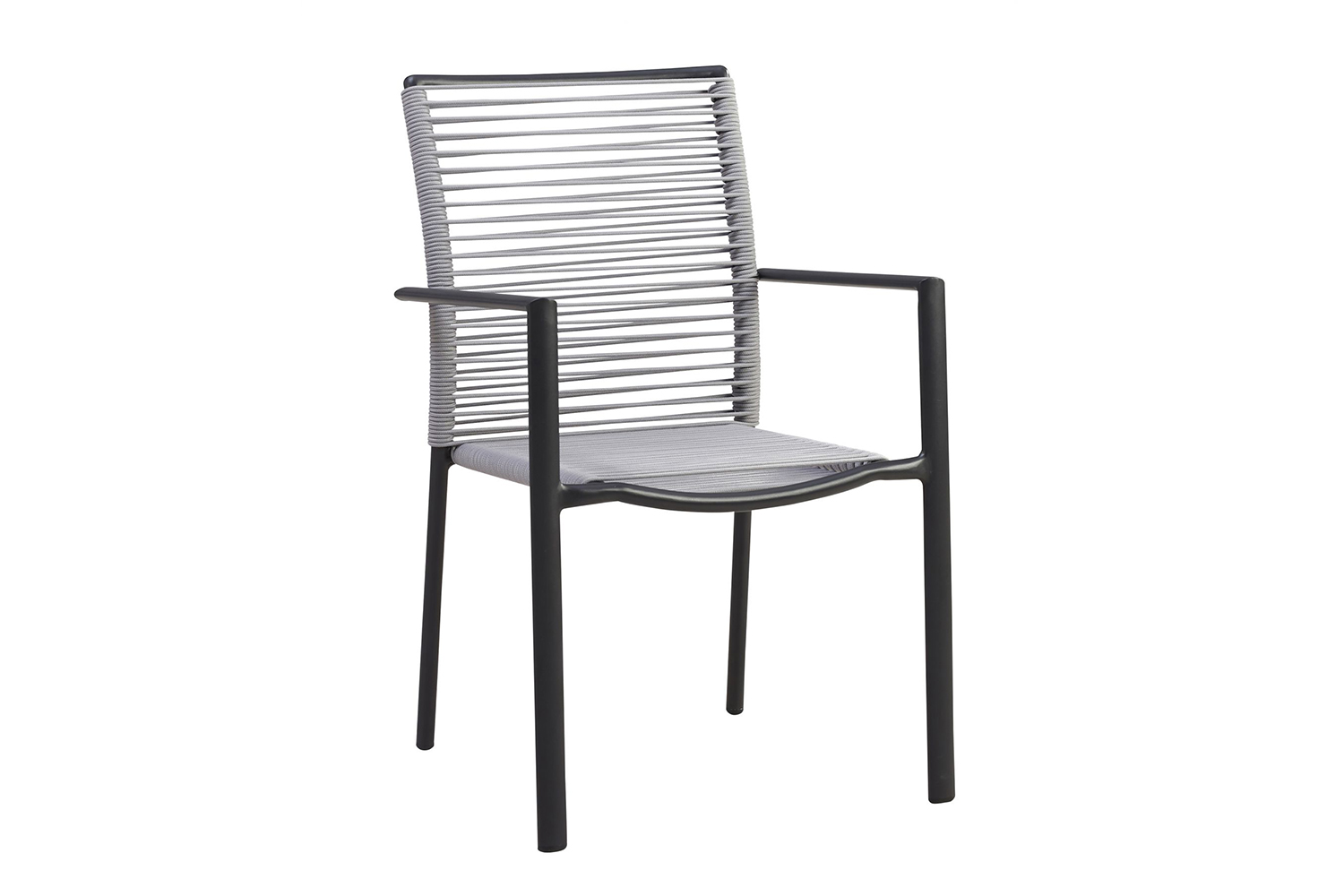 Dining-Sessel Stapelstuhl VINCENZA Armlehnstuhl Gartenstuhl Anthrazit/Grau Dining-Sessel Stapelstuhl VINCENZA Armlehnstuhl Gartenstuhl Anthrazit/Grau