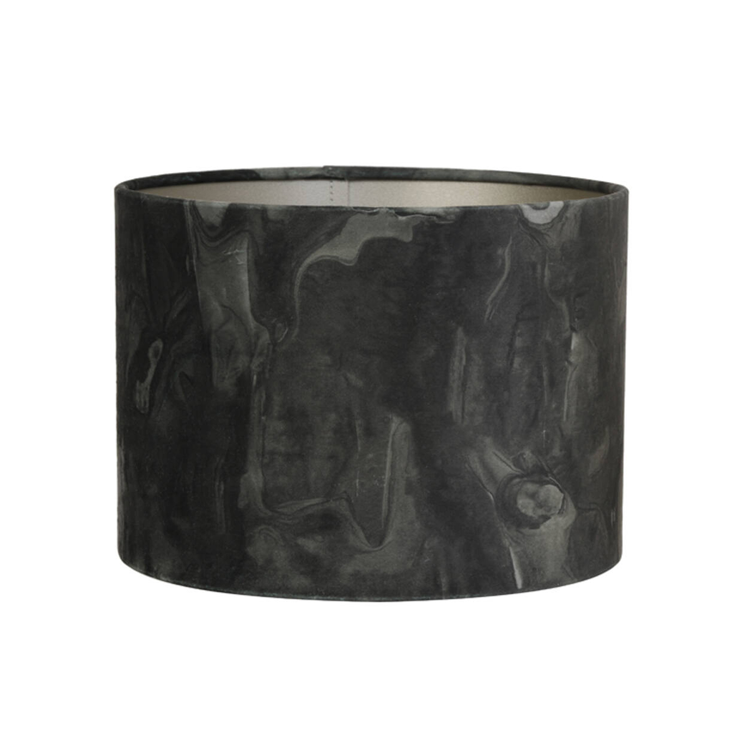 Lampenschirm Zylinder MARBLE von Light & Living Samt Grün Marmoriert Ø30x21 cm