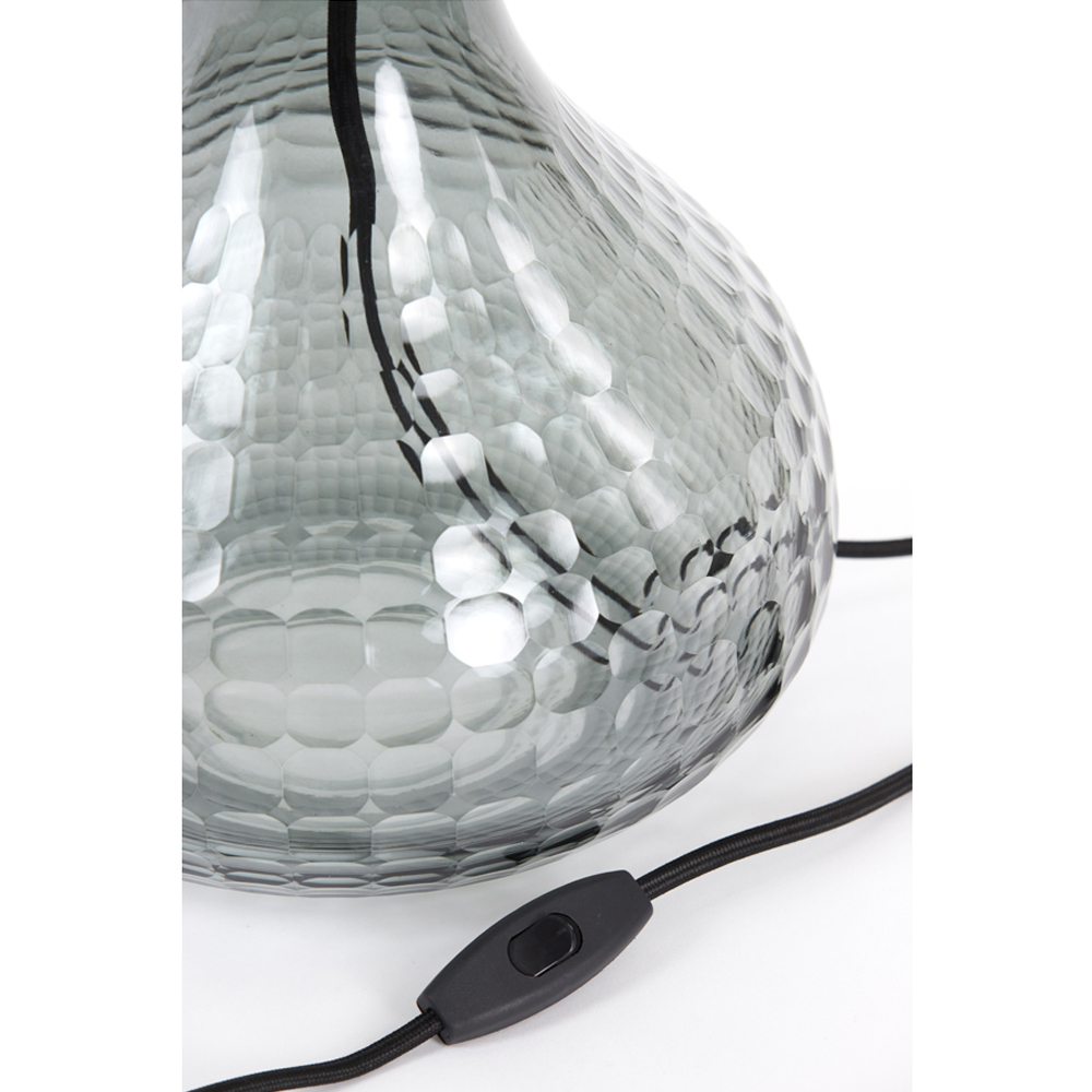 Lampenfuß MAEKO von Light & Living Tischleuchte Ø25x42 cm Rauchglas Grau