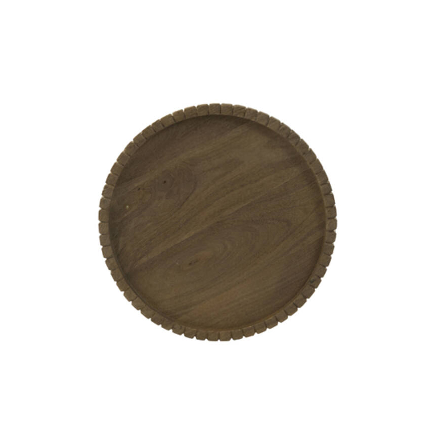 Schale auf Fuß CALETA von Light & Living Ø38x13 cm Servierplatte Holz Braun