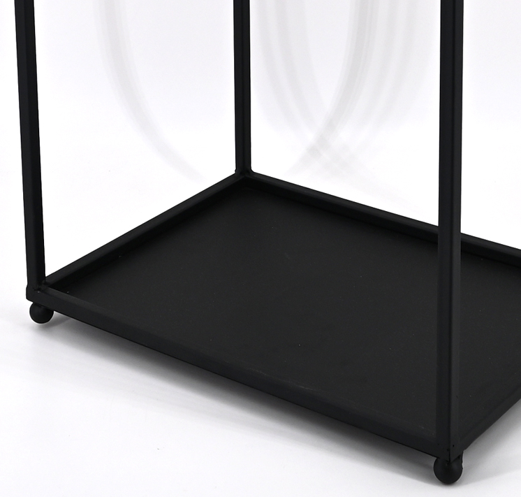 Kaminholzständer von PTMD Kamin-Holz-Regal Holzscheitregal Schwarz Metall