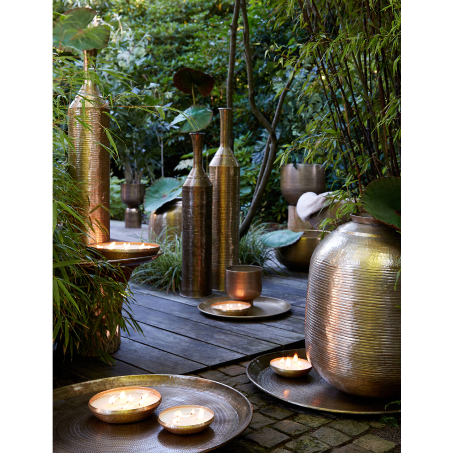 Vase LISBOA Light & Living Bodenvase Metallvase Ø45x60 cm Antik Gold