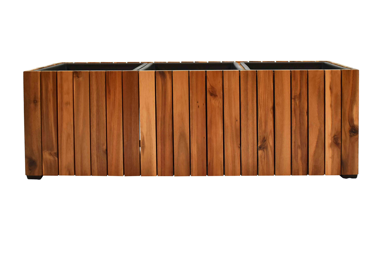 Pflanzgefäß Colorado 2 Pflanzkasten Blumenkasten Akazienholz 33x93x31 cm mit Einsatz Pflanzgefäß Colorado 2 Pflanzkasten Blumenkasten Akazienholz 33x93x31 cm mit Einsatz