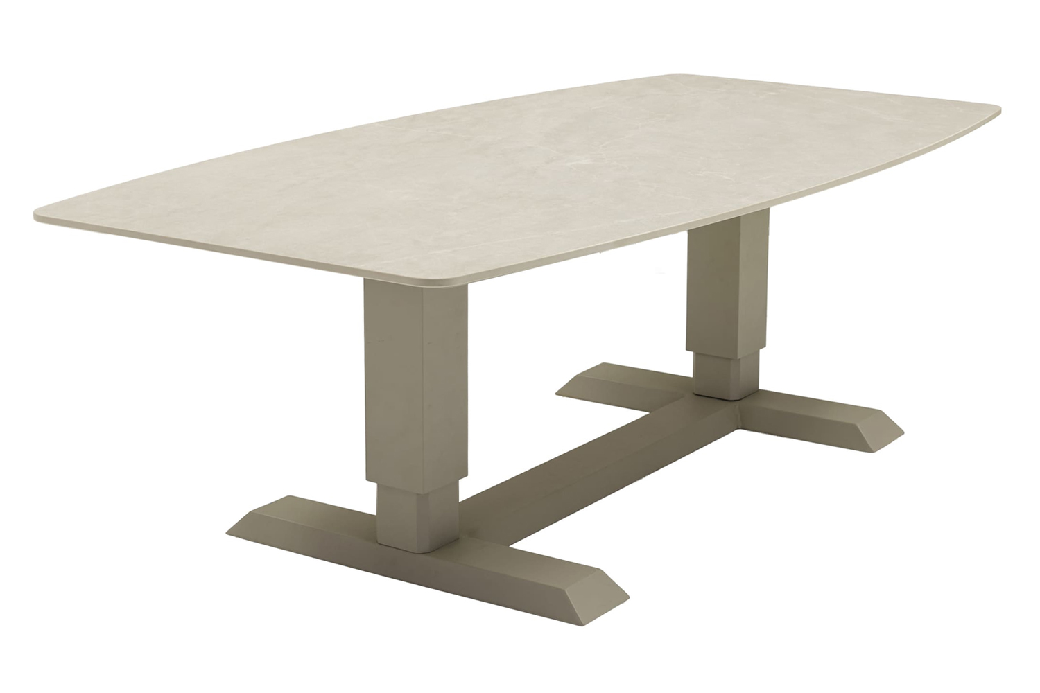 Gartentisch Malte Lifttisch Esstisch 180x90cm Aluminium/sintered stone Taupe
