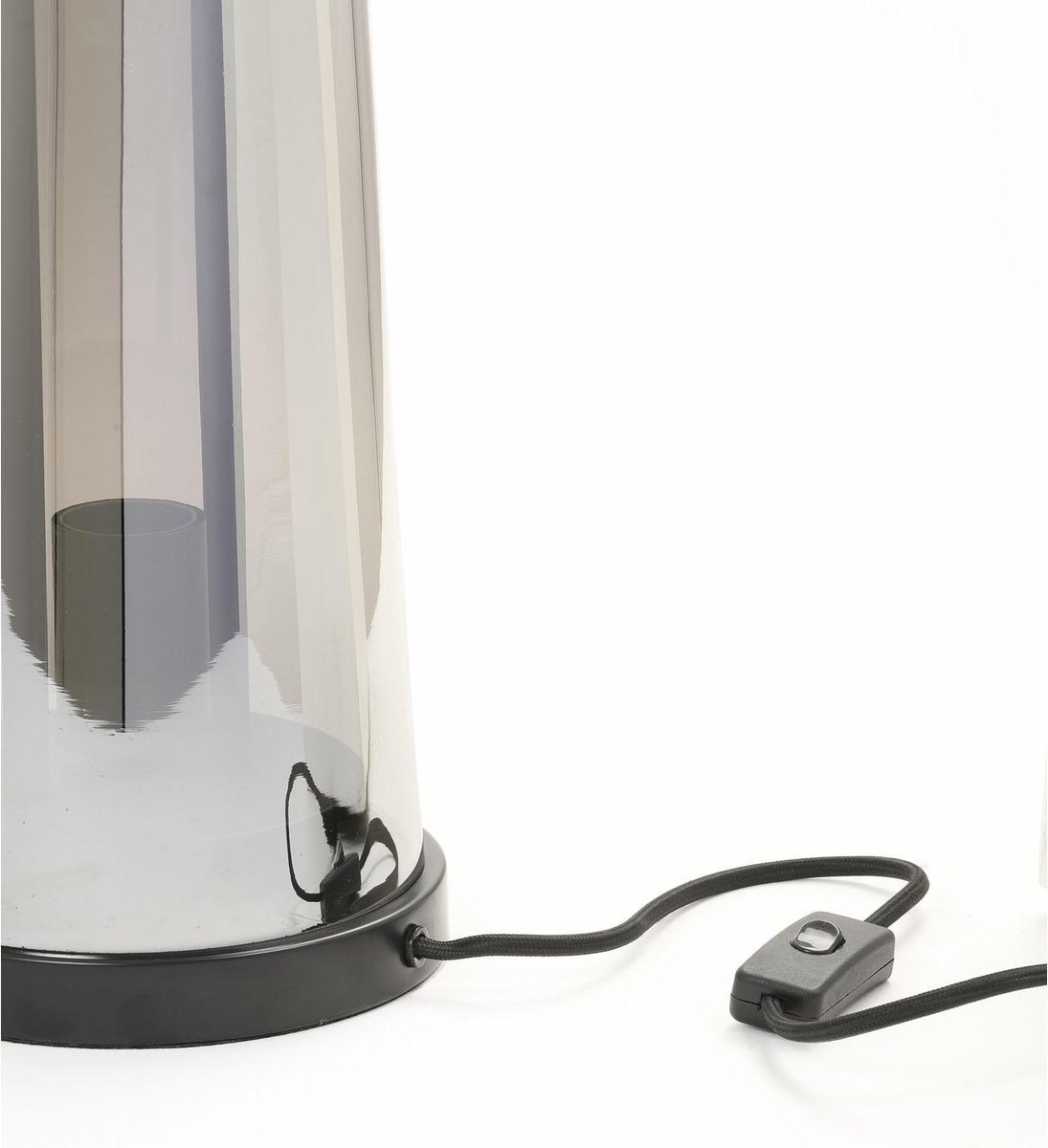 Tischleuchte von Light & Living AMANDO Lampe Ø23 x 53 cm Rauchglas grau