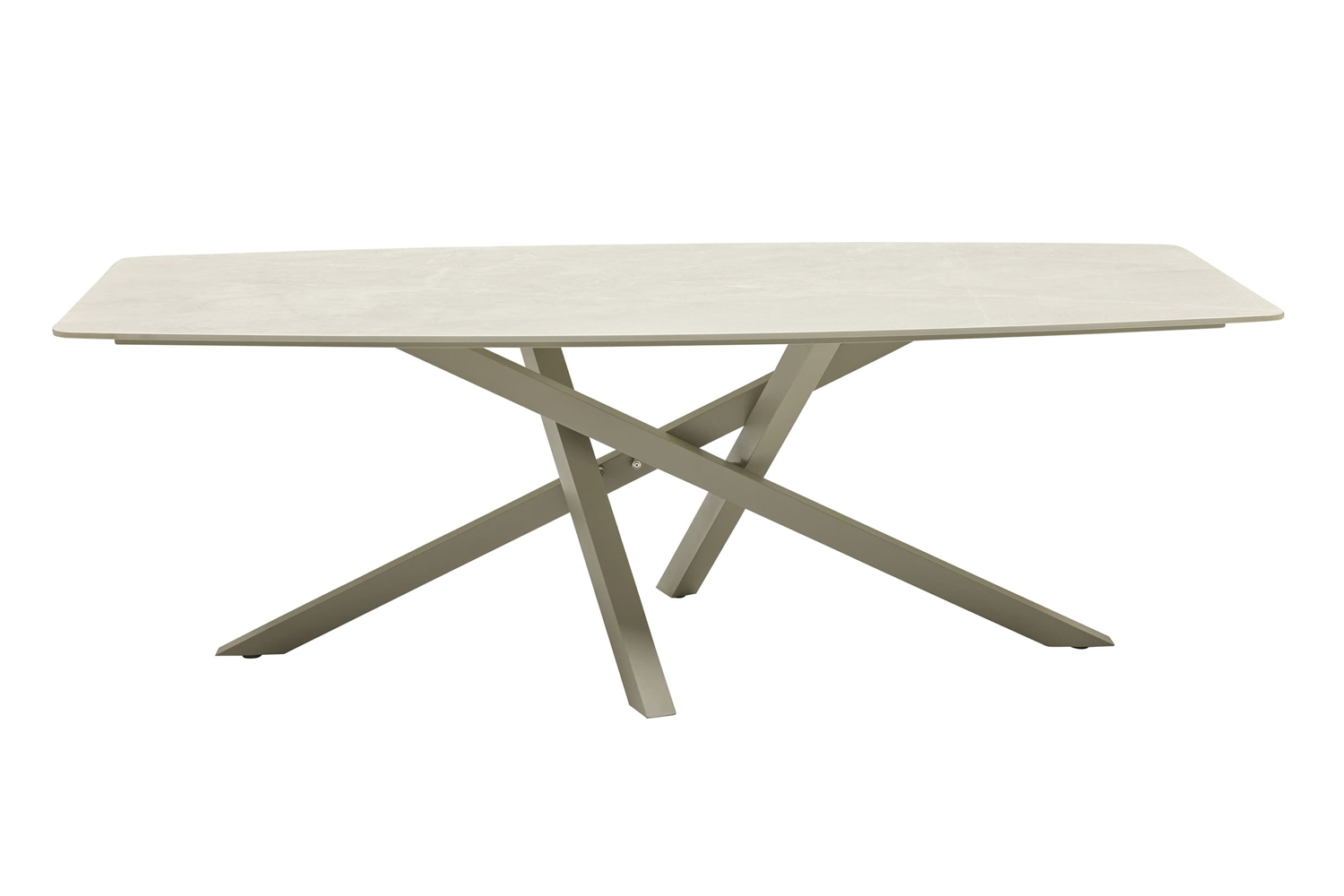 Gartentisch Concord Esstisch Terrassentisch 200x100x75cm sintered stone Taupe-Beige