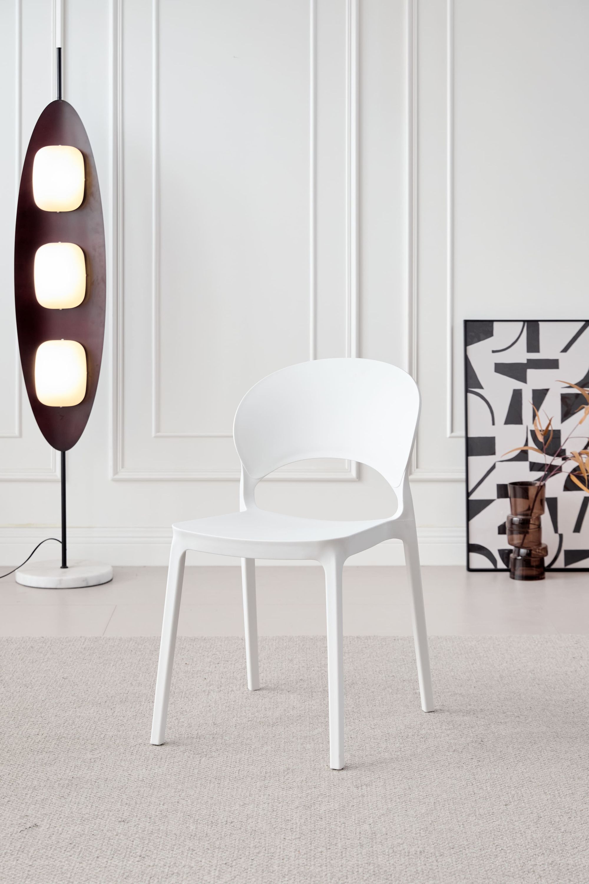 Stapelstuhl Quito Gartenstuhl Bistrostuhl Kunststoffstuhl Weiß