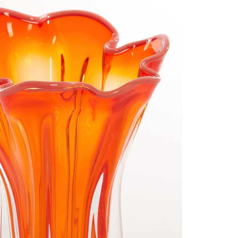 Dekovase Vase KAZUNO von Light & Living Blumenvase Ø26x32 cm Glas Orange-Koralle Dekovase Vase KAZUNO von Light & Living Blumenvase Ø26x32 cm Glas Orange-Koralle