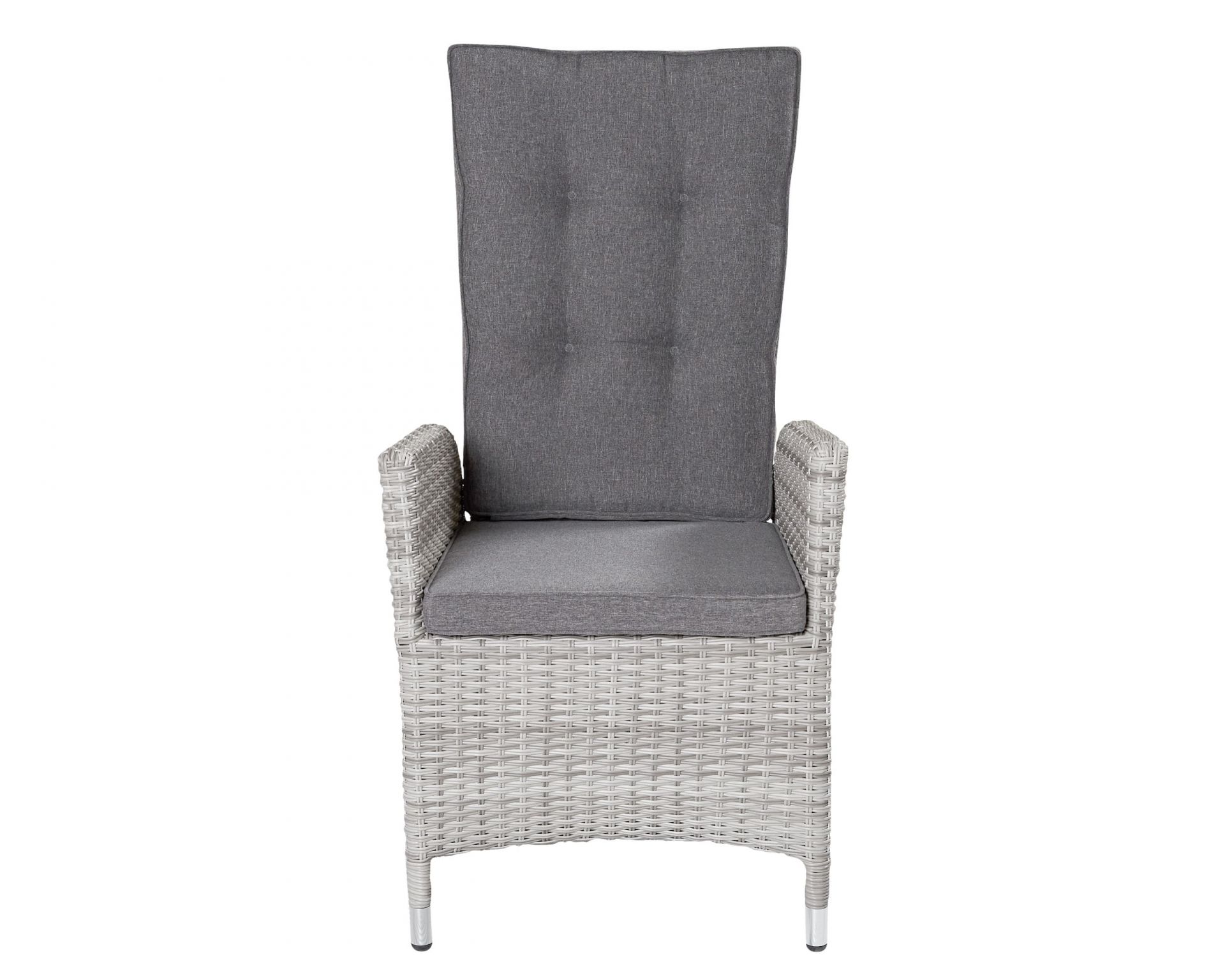 Dining Positionsstuhl Boston Verstellsessel Gartenstuhl Esstischstuhl weiß-grau