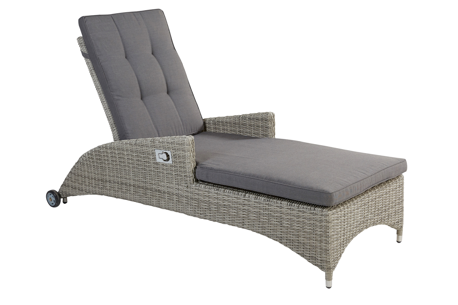 Gartenliege Dover Sonnenliege Relaxliege Grau-Mix