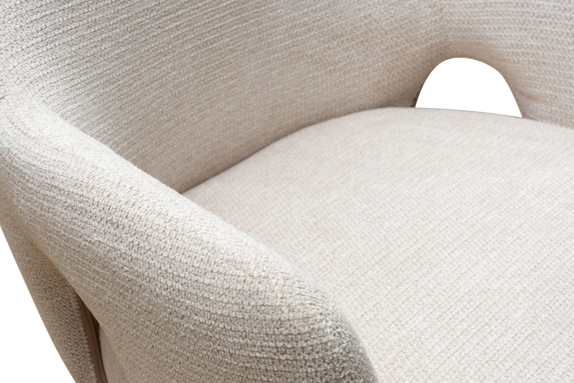 Esszimmerstuhl Merlin Drehstuhl Webstoff Creme Polsterstuhl Armlehnstuhl Sessel