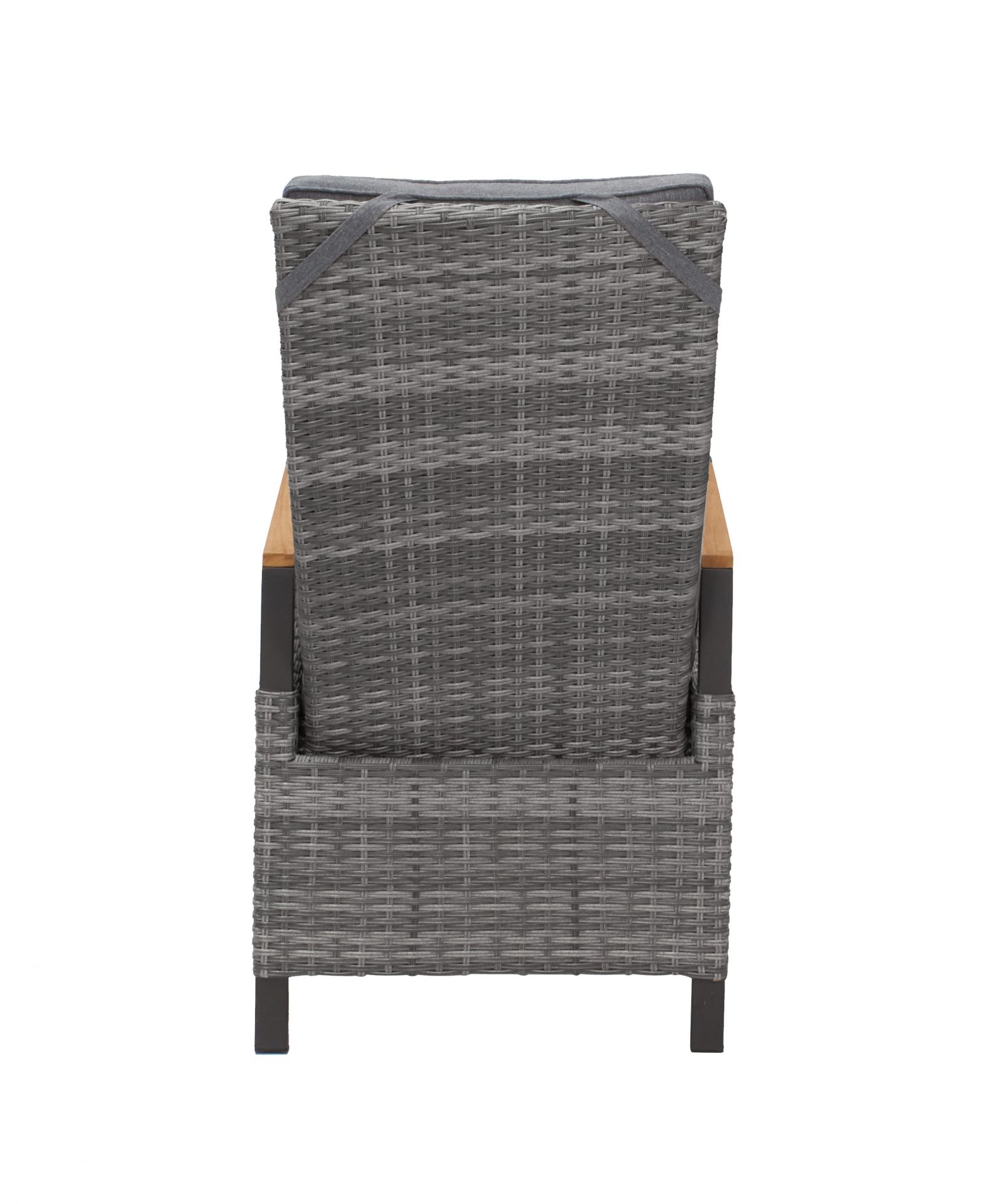 Dining Positionsstuhl Nizza Verstellsessel mit Teak-Armlehne Gartenstuhl natur-grau Dining Positionsstuhl Nizza Verstellsessel mit Teak-Armlehne Gartenstuhl natur-grau